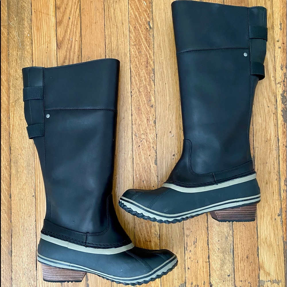 Black Sorel Slimpack Riding Tall II Snow Boot- Women’s size 10